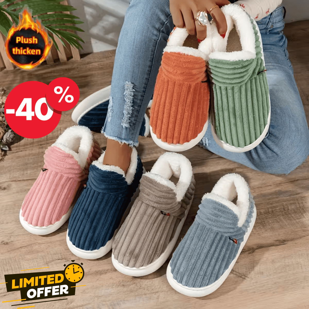 Cozy Fuzzy Indoor Slippers – Premium Comfort by BlissFeet™